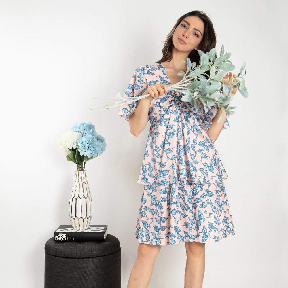 Floral Printed Tiered Dress (Dot & Stripe)